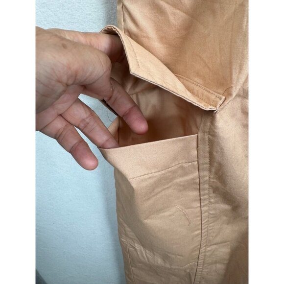 Zara Gabardine Utility Jumpsuit With Pockets Mango color sz S - Picture 8 of 11